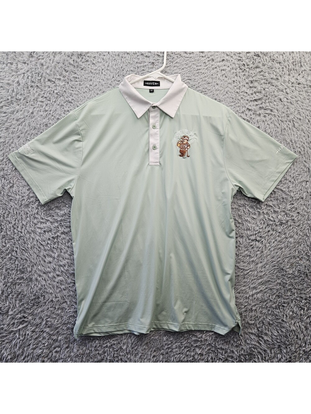 HAVEN Golf Polo Men Medium Sandbagger Invitational Dad Bods Embroidered